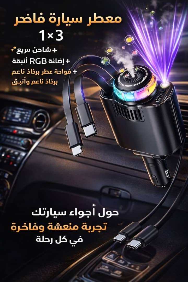 معطر سيارة فاخر 3 في 1