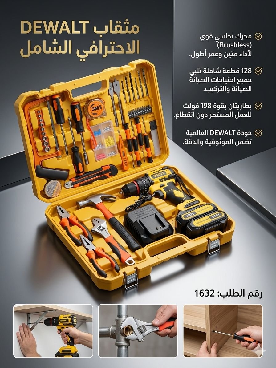 مثقاب DEWALT الاحترافي الشامل